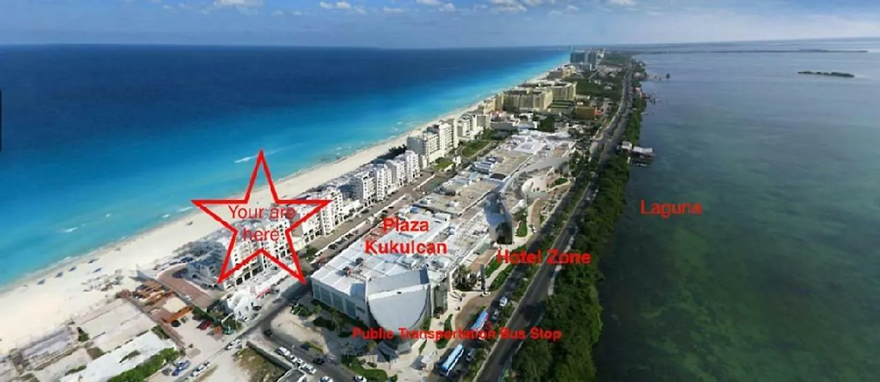 Apartment Sparkling Ocean View In Cancun