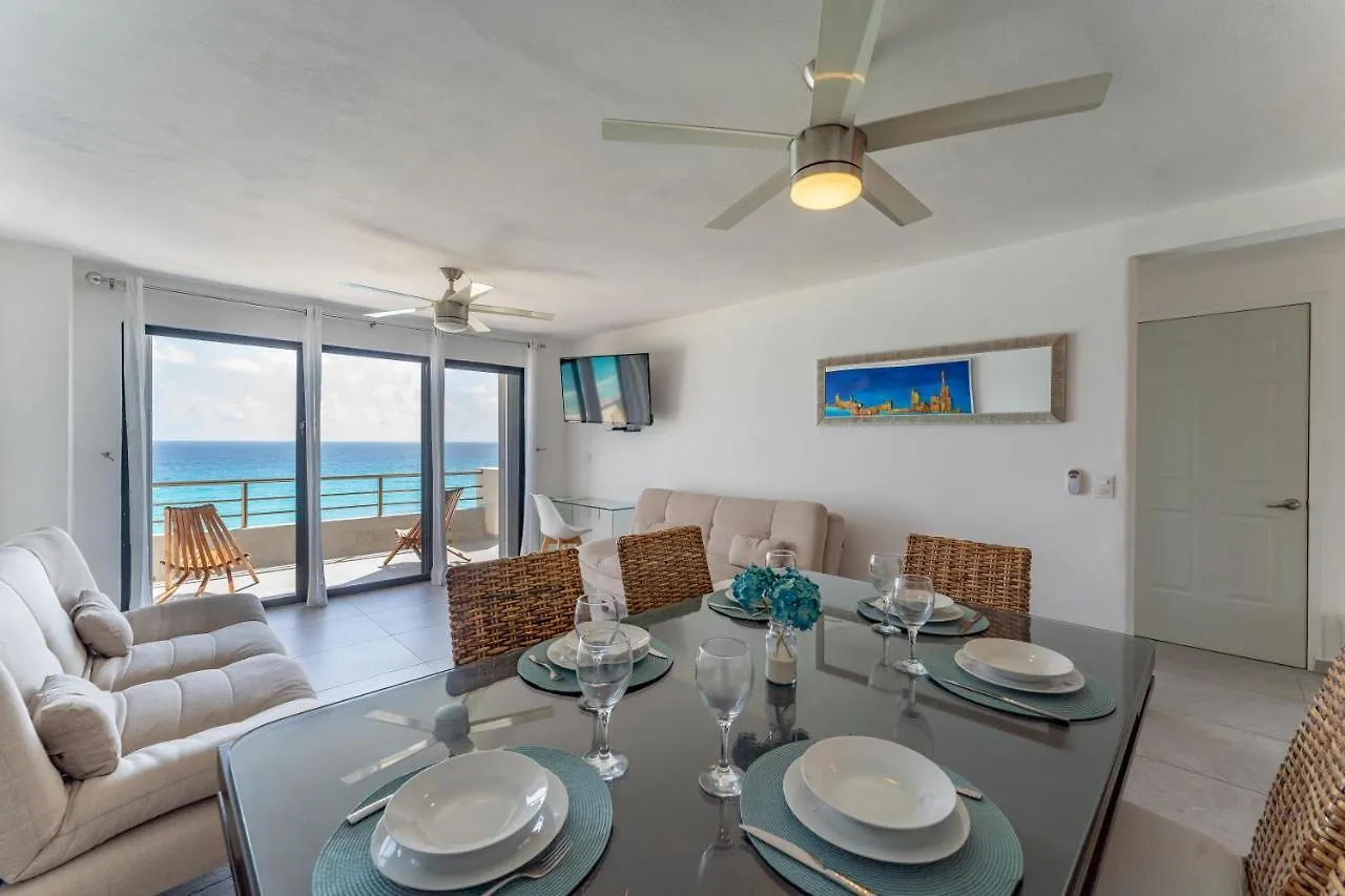 Apartment Sparkling Ocean View In Cancun Mexico