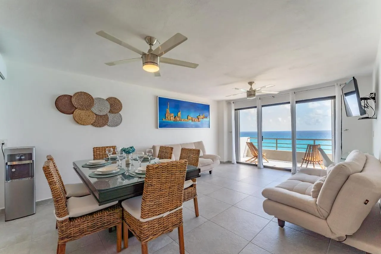 Apartment Sparkling Ocean View In Cancun